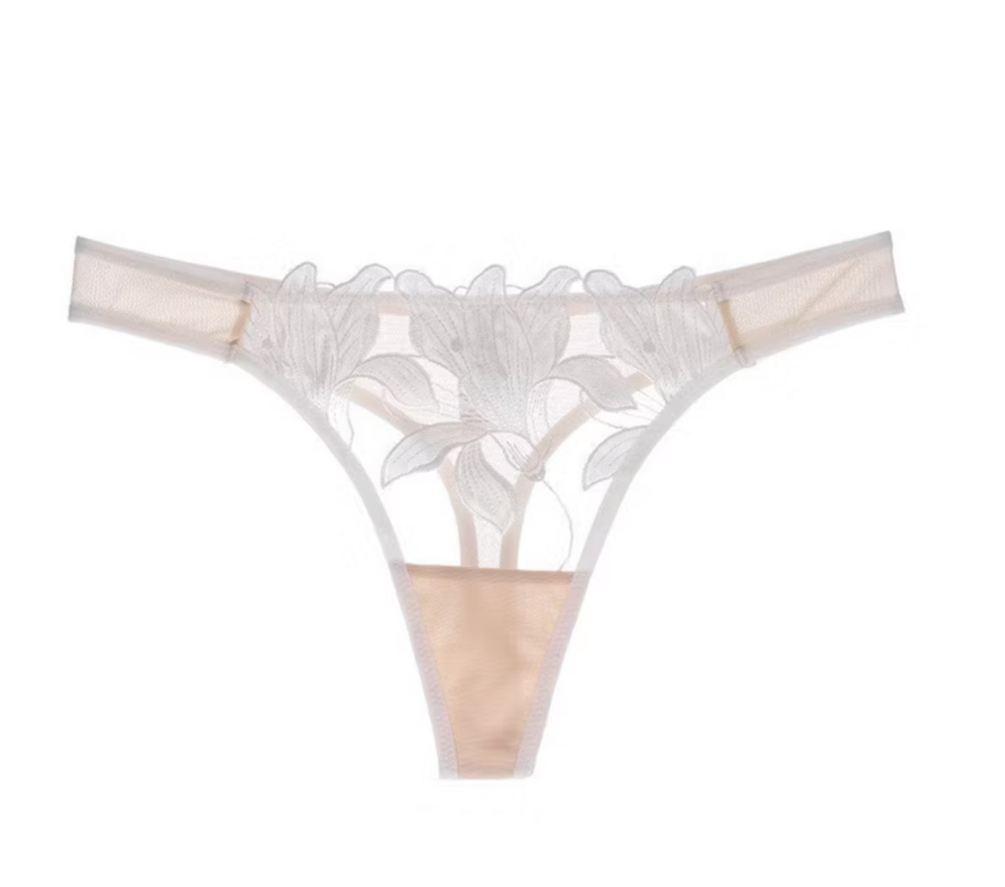 Juliette WHITE & BEIGE FLORAL UNDIES