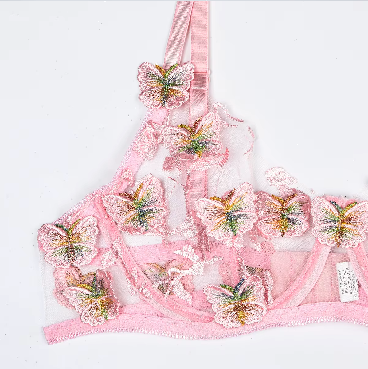 Neda Pink Butterfly Lace