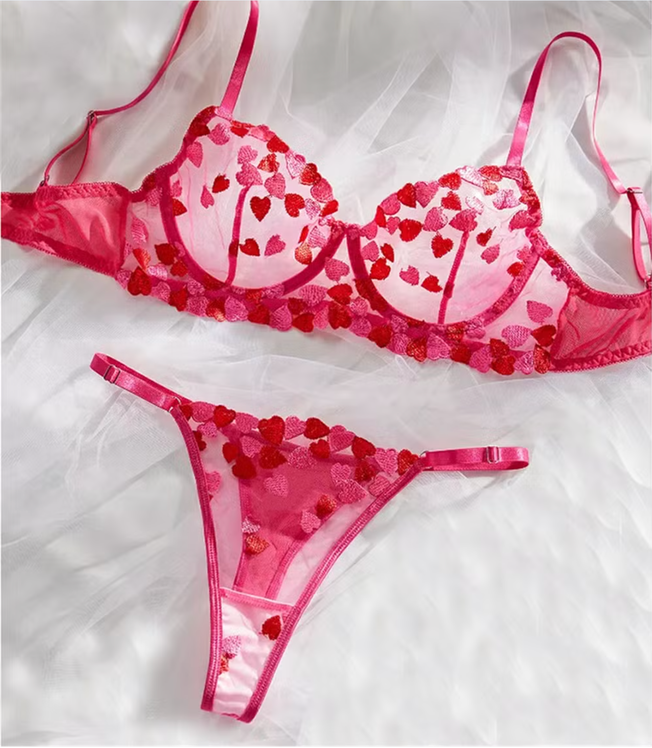 Noémie Hot Pink Hearts